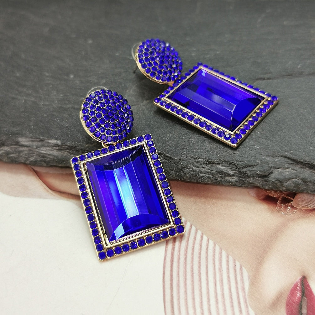 New Creative Trend Jewelry Earrings Rhinestone Crystal Stud Earrings Personality Earrings