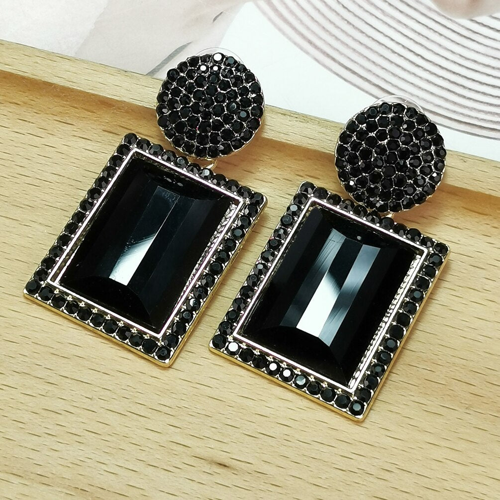 New Creative Trend Jewelry Earrings Rhinestone Crystal Stud Earrings Personality Earrings