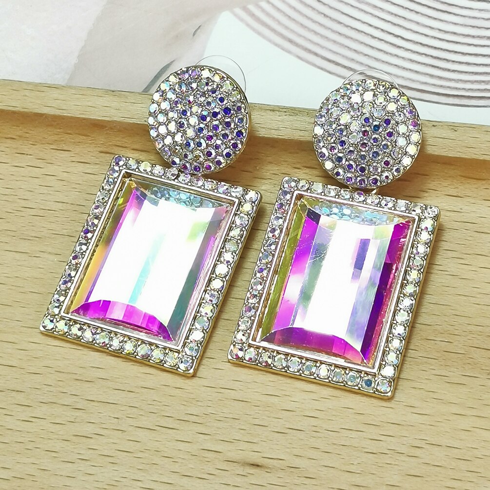 New Creative Trend Jewelry Earrings Rhinestone Crystal Stud Earrings Personality Earrings