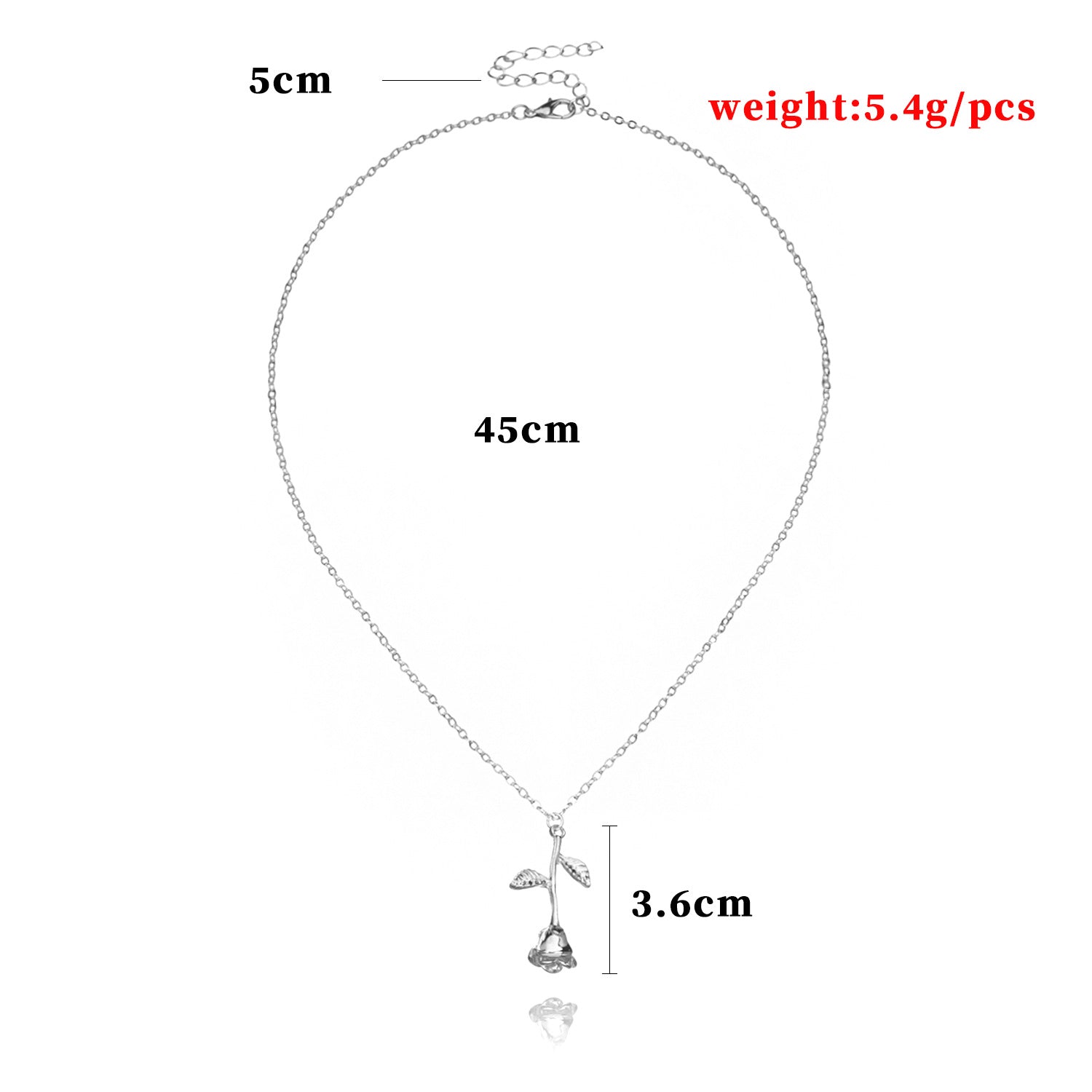 New Jewelry Exquisite Rose Pendant Necklace For Girlfriend Valentine's Day Gift