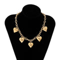 Jewelry Simple Tassel Love Pendant Necklace Female Retro Metal Chain Hip Hop Clavicle Chain Necklace
