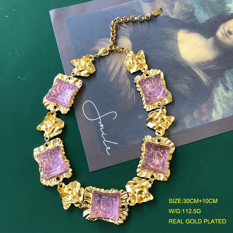 Ancient Lava Effect Bracelet Necklace for Women
