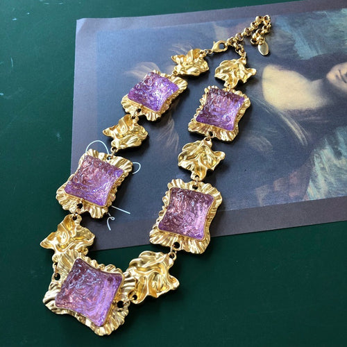 Ancient Lava Effect Bracelet Necklace for Women