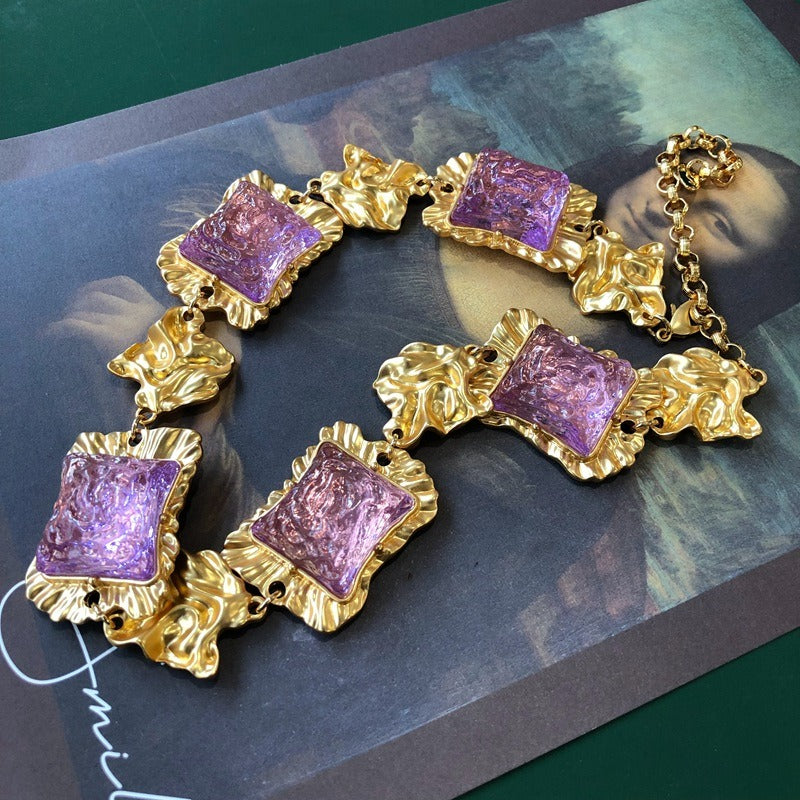 Ancient Lava Effect Bracelet Necklace for Women